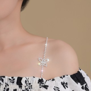 Dây Áo Ngực Đính Đá, Ngọc Trai Thời Trang, Dây Áo Bra Trang Trí Áo 2 Dây, Áo Quây, Chống Trơn Trượt, Dễ Điều Chỉnh