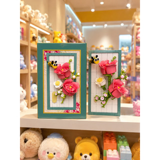 Đồ Chơi Lắp Ghép Tranh Hoa Hồng & Ong 3D Trang Trí Bàn Làm Việc 15x10cm