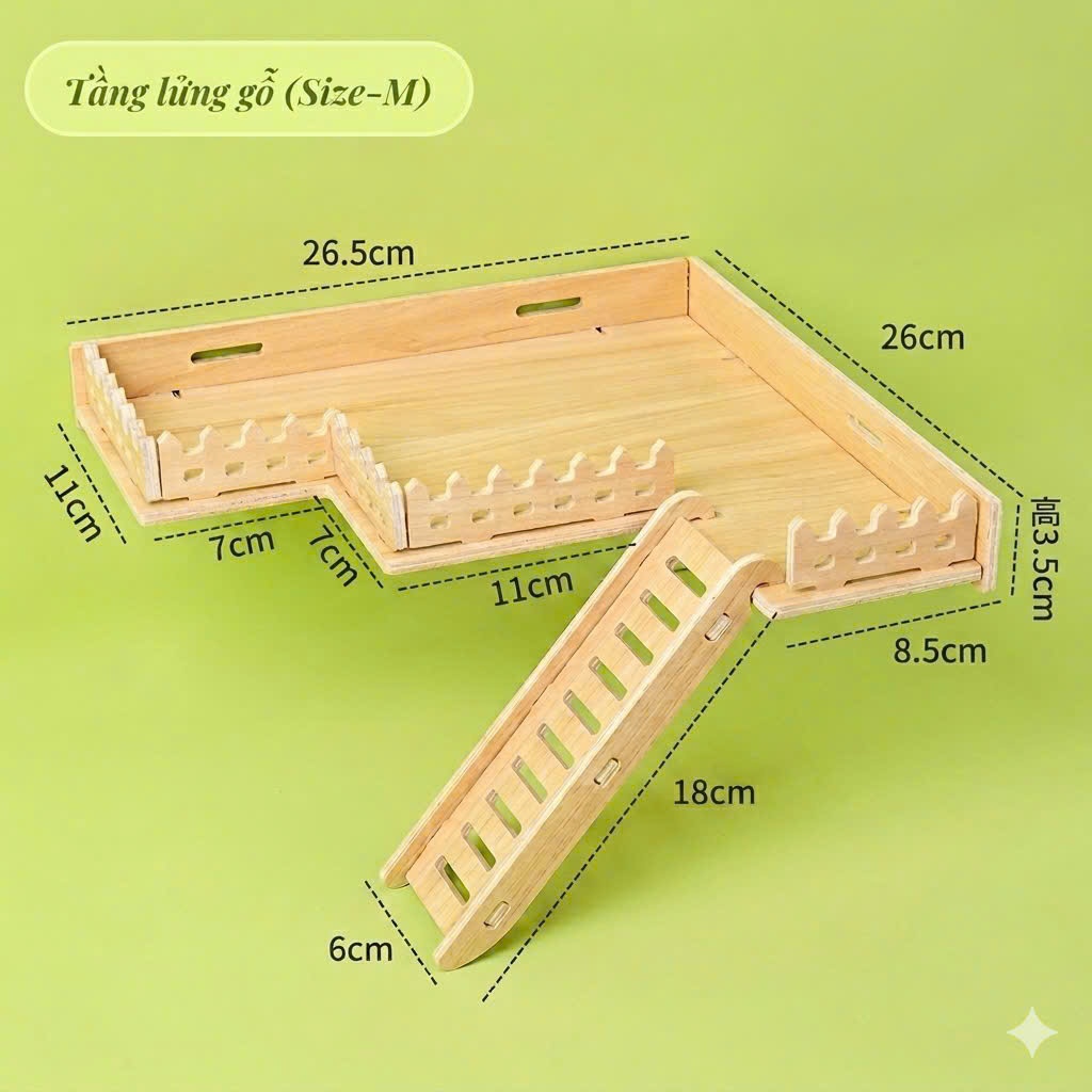 Gác Lửng Hamster Bằng Gỗ Giá Rẻ
