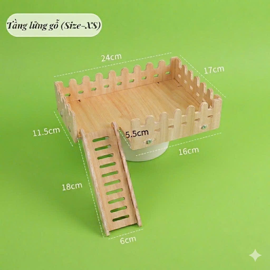Gác Lửng Hamster Bằng Gỗ Giá Rẻ