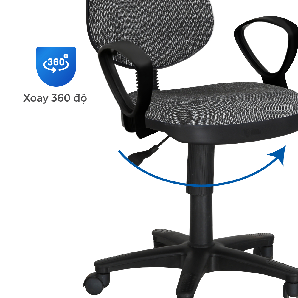 Ghế văn phòng Dona QUI PHÚC, có gác tay, hiện đại, ghế xoay 360 độ, linh hoạt, chắc chắn, tiện lợi