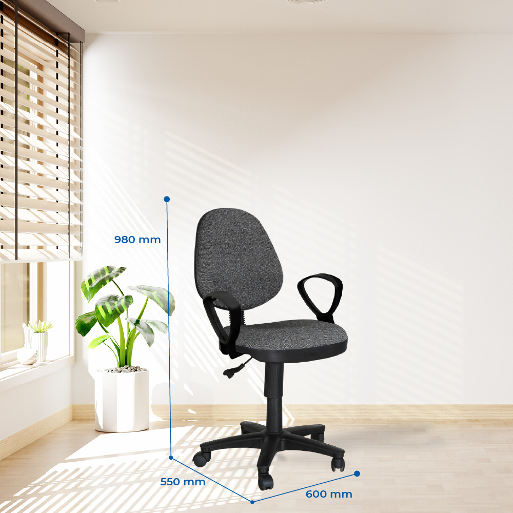 Ghế văn phòng Dona QUI PHÚC, có gác tay, hiện đại, ghế xoay 360 độ, linh hoạt, chắc chắn, tiện lợi