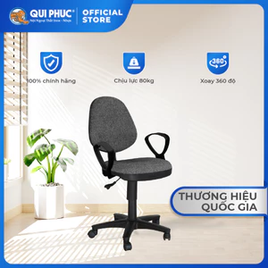 Ghế văn phòng Dona QUI PHÚC, có gác tay, hiện đại, ghế xoay 360 độ, linh hoạt, chắc chắn, tiện lợi