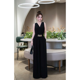 Jumpusuit lụa liền thân  sang chảnh dành cho nữ sang trọng