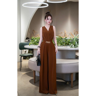Jumpusuit lụa liền thân  sang chảnh dành cho nữ sang trọng