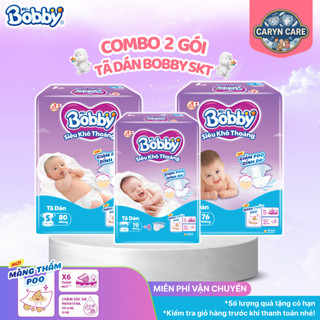 Tã dán Bobby NB70/ S80/ M76/ L68/ XL62/ XXL56 miếng