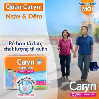 (Tặng lót tiết kiệm 20) Combo 6 lót caryn 14 hoặc (5 tặng 1) Combo 5 gói tã quần caryn tiết kiêm M18/ L18/ XL18 miếng