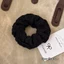Dây buộc tóc scrunchies cột tóc Màu Kem Cỡ Lớn Thiết Kế Xếp Ly Đơn Giản Thời Trang