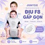 Địu Ngồi Gấp Gọn Jumysie F8 Flyknit 5D, Bệ Hợp Kim Nhôm Góc 145°, Đai Hông 14cm, Bé 0–36 Tháng — ảnh 1