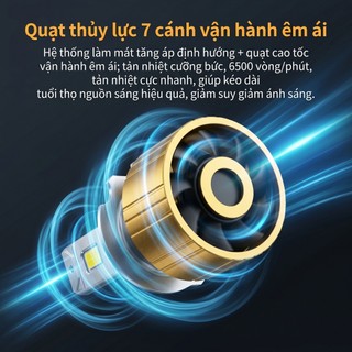 1 cặp bóng đèn LED 3 màu VF3, cổng H7, tích hợp đèn cos/pha.