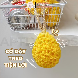 Bông Tắm Tạo Bọt Hình Phô Mai APTLYFINDS Siêu Mềm Mại Đàn Hồi, Dễ Thương