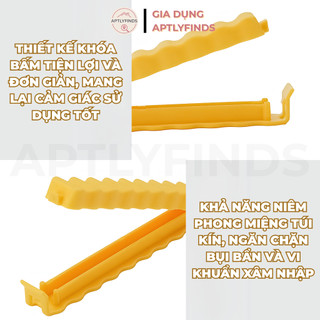 Bộ 12 Kẹp Miệng Túi Hình Khoai Tây APTLYFINDS Kẹp Miệng Túi Bánh Snack, Có Nam Châm Hít Tủ Lạnh