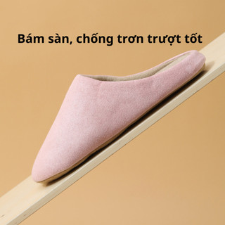 Dép mang trong nhà nam nữ kín mũi, êm chân chống trơn trượt tốt phong cách basic dễ mang