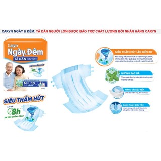 [MUA 2 Tặng CAMEN hoặc tấm điệm  lót caryn 20 ] TÃ BỈM DÁN CARYN TIẾT KIỆM 18 MIẾNG cho người già và phụ nữ sau sinh