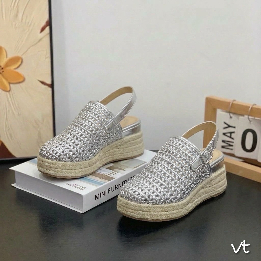 ☘ ☘    Sandal xuồng cói