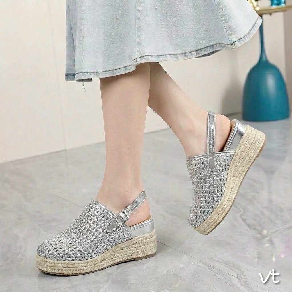 ☘ ☘    Sandal xuồng cói