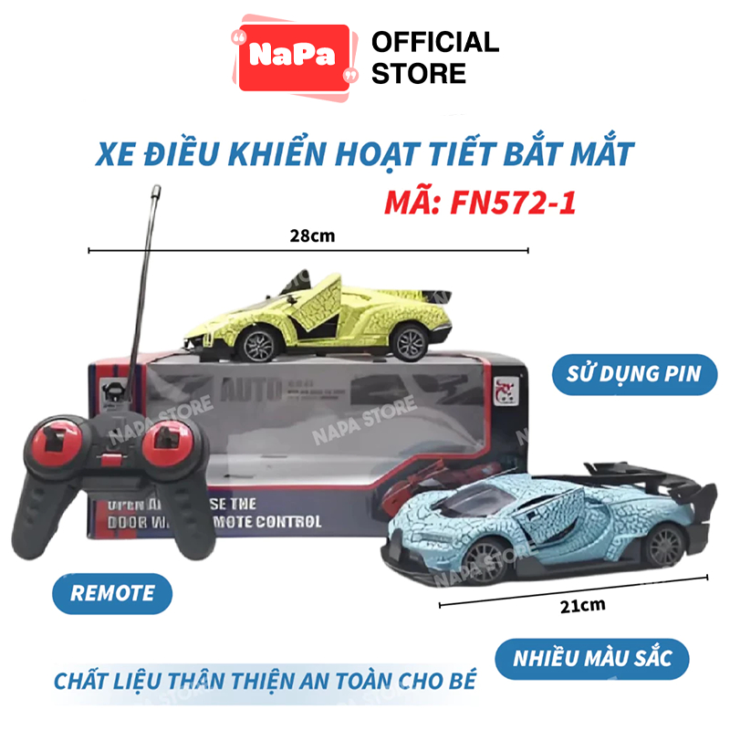 Xe Ô Tô Điều Khiển Từ Xa Cao Cấp Cho Bé, Đồ Chơi Trẻ Em Thông Minh, Xe Thể Thao Có Pin & Sạc