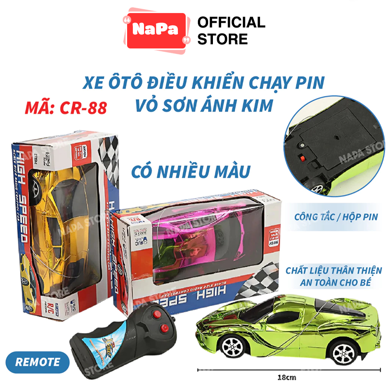 Xe Ô Tô Điều Khiển Từ Xa Cao Cấp Cho Bé, Đồ Chơi Trẻ Em Thông Minh, Xe Thể Thao Có Pin & Sạc