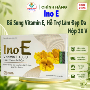 Viên Uống Ino E Của Ích Nhân Bổ Sung Vitamin E, Hỗ Trợ Làm Đẹp Da, Chống Oxy Hóa Da-Hộp 30 Viên