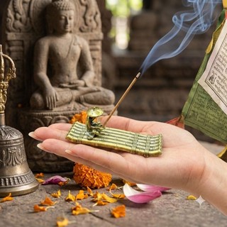 Lư cắm nhang không tâm Thiềm Thừ Thuyền Cụ Rùa