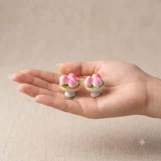 Đĩa Đào Tiên Thờ Cúng Trang Trí Thần Tài Thổ Địa MiNi