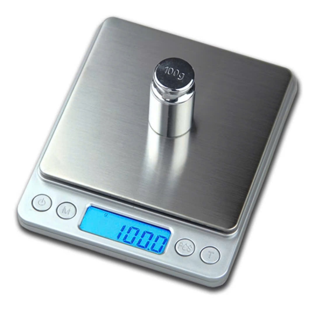 Cân Tiểu Ly Điện Tử I2000 1000G Độ Chia 0.01G Màn Hình Lcd Tiện Dụng