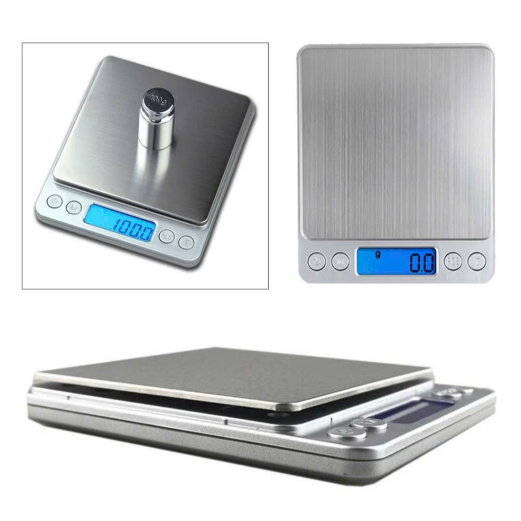 Cân Tiểu Ly Điện Tử I2000 1000G Độ Chia 0.01G Màn Hình Lcd Tiện Dụng