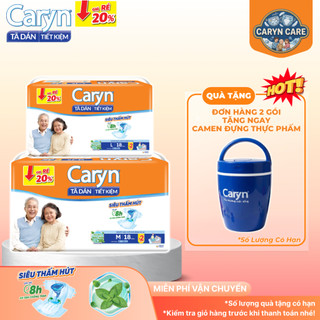 [MUA 2 Tặng CAMEN hoặc tấm điệm  lót caryn 20 ] TÃ BỈM DÁN CARYN TIẾT KIỆM 18 MIẾNG cho người già và phụ nữ sau sinh
