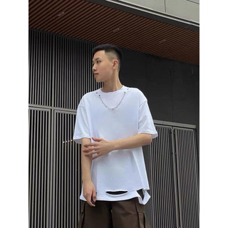 Áo thun phối xích [ovetee] minimal streetwear Hàn