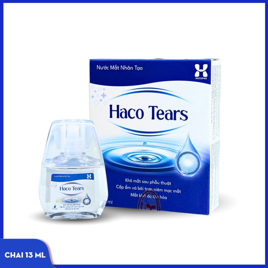 Nước Mắt Nhân Tạo HACO TEARS - chai 13ml - nhỏ mắt , dưỡng ẩm mắt khô lão hóa, cấp ẩm & bôi trơn niêm mạc