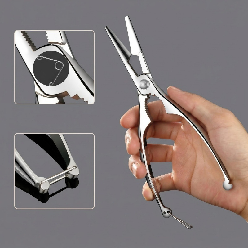 Kẹp Càng Cua Inox 2 Trong 1 - Kẹp Càng Ghẹ Dễ Dàng & Kéo Cắt Hải Sản - Chất Liệu Cao Cấp - Dụng Cụ Nhà Bếp Tiện Ích