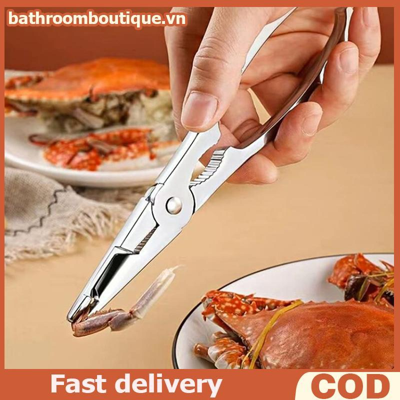 Kẹp Càng Cua Inox 2 Trong 1 - Kẹp Càng Ghẹ Dễ Dàng & Kéo Cắt Hải Sản - Chất Liệu Cao Cấp - Dụng Cụ Nhà Bếp Tiện Ích
