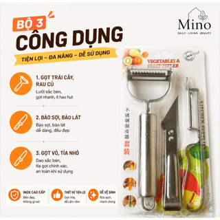 Dụng Cụ Gọt Bào Rau Củ Inox Đa Năng – Dao Gọt Vỏ, Dao Bào Sợi, Dao Tỉa Trái Cây