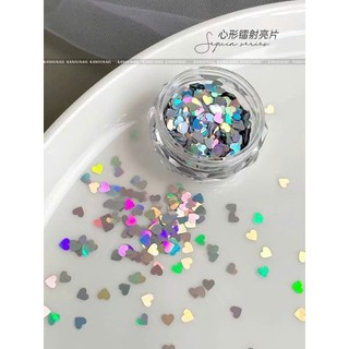 set phụ kiện trang trí nail hình ngôi sao, trái tìm, nhũ màu sắc