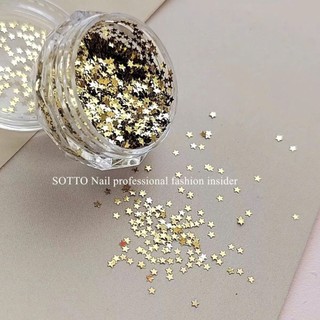 set phụ kiện trang trí nail hình ngôi sao, trái tìm, nhũ màu sắc
