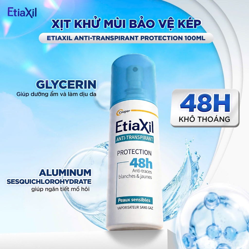 (Chính hãng) Lăn Khử Mùi & Ngăn Mồ Hôi Etiaxil Bảo Vệ Kép Chính Hãng Pháp Hiệu Quả Từ Lần Đầu Sử Dụng