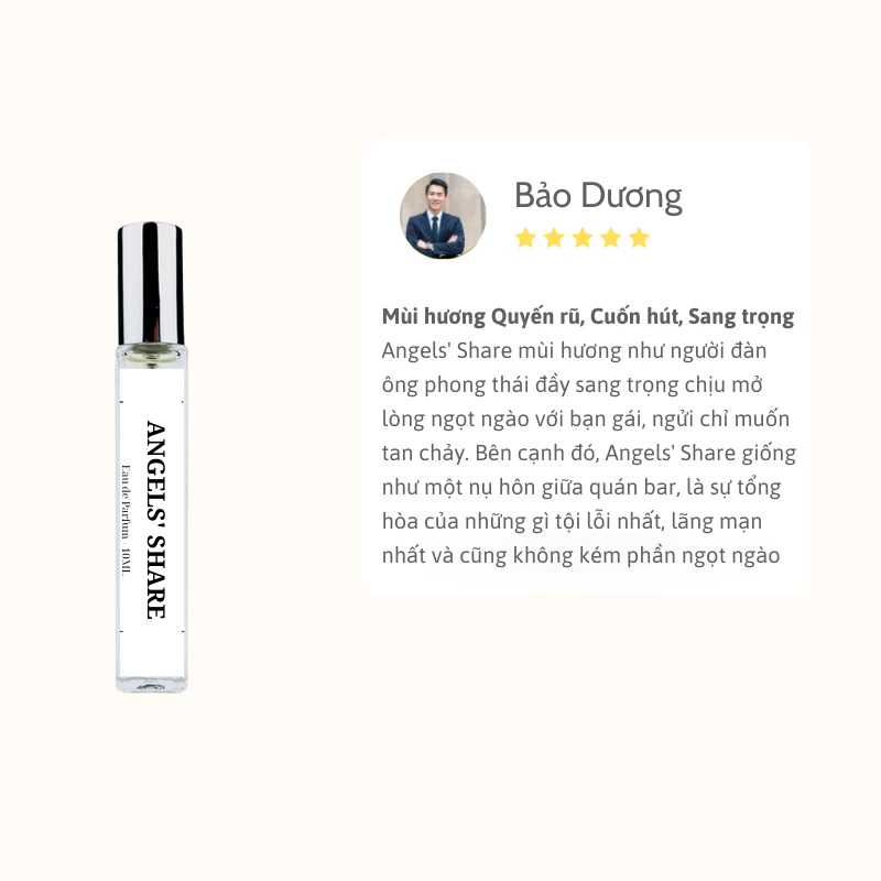 Nước hoa unisex Angels Share mùi hương Quyến rũ, Cuốn hút dung tích 10ml