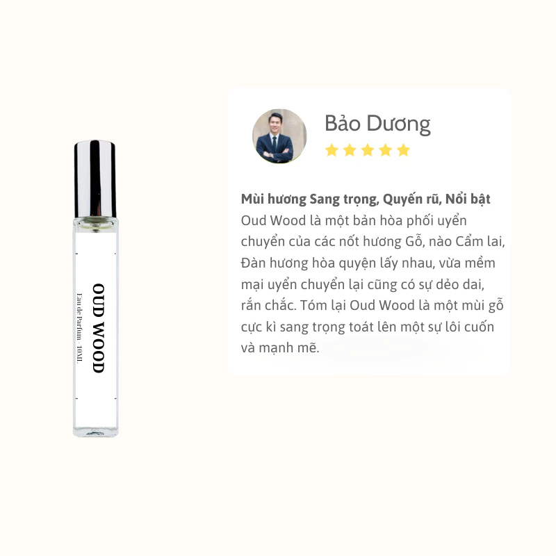 Nước hoa nam Oud Wood mùi hương Sang trọng, Quyến rũ dung tích 10ml