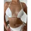 2Soonsumff Set bikini 3 mảnh buộc dây kèm chấn váy ren dáng dài sexy, bộ đồ bơi cao cấp cho nữ