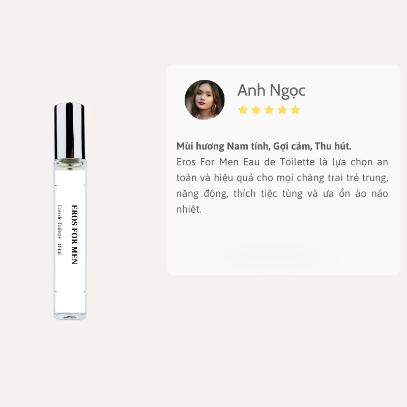 Nước hoa Nam Eros For Men EDT dung tích 10ml hương Nam tính, Gợi cảm, Thu hút