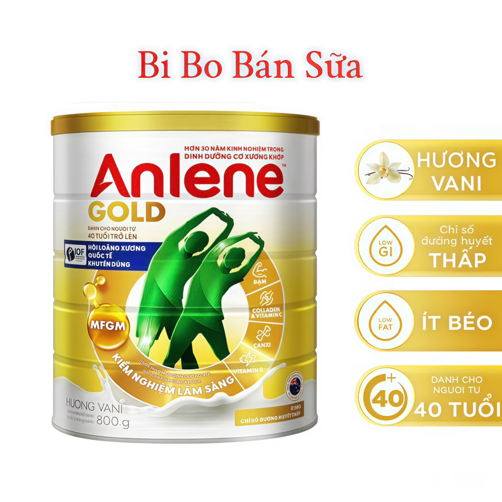Sữa Bột Anlene Gold Hương Vani Lon 800g.