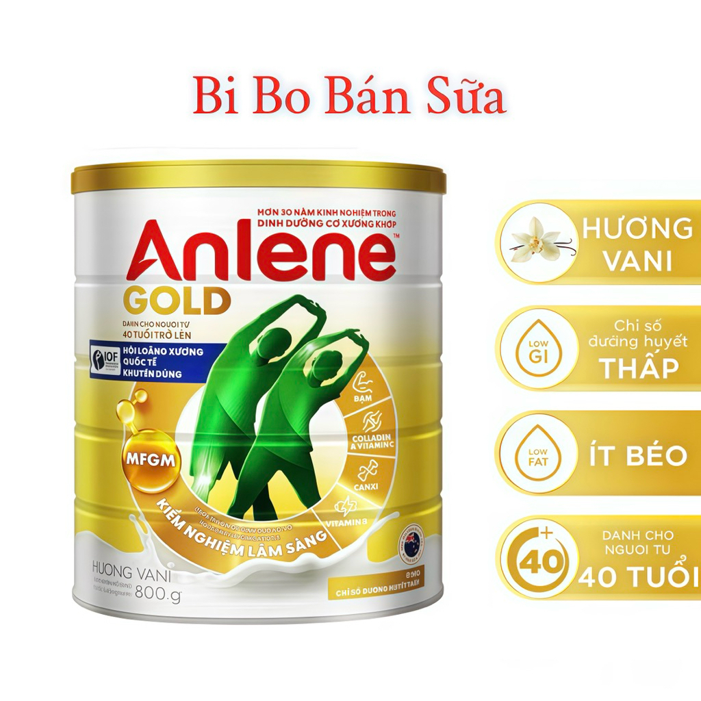 Sữa Bột Anlene Gold Hương Vani Lon 800g.