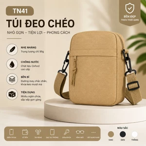 TN41 Túi Đeo Chéo Nam Nữ Mini Chống Nước Vải Oxford Cao Cấp Đựng Điện Thoại Túi Đeo Vai Nhỏ Gọn Đi Học Đi Làm Du Lịch