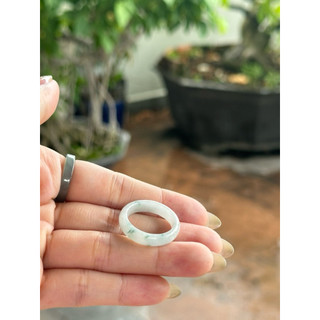 Ni 19 đến 19.5 Nhẫn bảng ngọc phỉ thuý Type A (Giao kèm kiểm định Trung) Bao hoàn hảo
