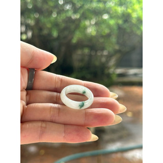 Ni 19 đến 19.5 Nhẫn bảng ngọc phỉ thuý Type A (Giao kèm kiểm định Trung) Bao hoàn hảo