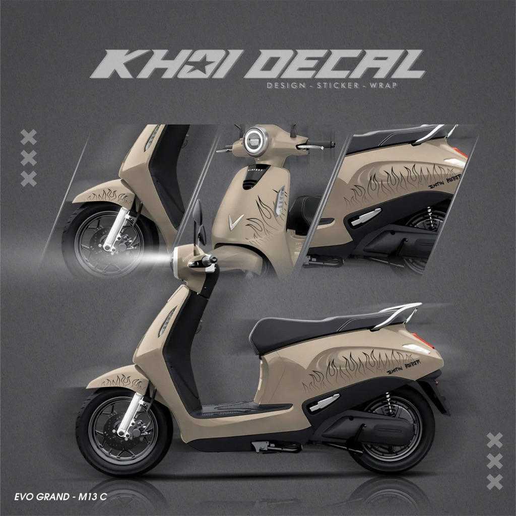 Tem xe điện Evo Grand decal cao cấp