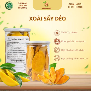 Xoài Sấy Dẻo 300G Canifood - Ngon Ngọt Tự Nhiên, Mềm Dẻo Đậm Vị, Đã Được Kiểm Nghiệm An Toàn Chứng Nhận