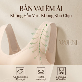 Áo lót su không gọng đệm liền VAVENE AL032, áo ngực tàng hình mỏng 1cm mát lạnh thông hơi, mỏng nhẹ thoải mái