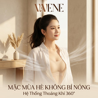 Áo lót su không gọng đệm liền VAVENE AL032, áo ngực tàng hình mỏng 1cm mát lạnh thông hơi, mỏng nhẹ thoải mái