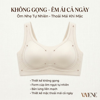 Áo lót su không gọng đệm liền VAVENE AL032, áo ngực tàng hình mỏng 1cm mát lạnh thông hơi, mỏng nhẹ thoải mái